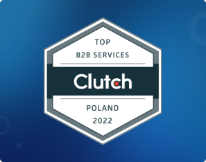 Clutch 2022 badge for TOP B2B services in Poland